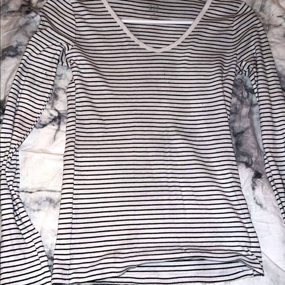 B&W Striped GAP Long Sleeve